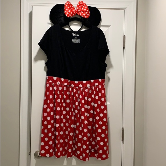 disney minnie mouse polka dot skater dress